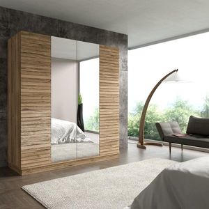 Dulap pentru haine, Cordelia, FRN-7019-1, 180x200x59 cm, PAL, Maro imagine
