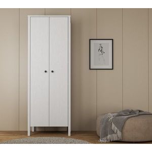 Dulap pentru haine, Cordelia, FRN-20014, 70x194 cm, PAL, Maro/Alb imagine