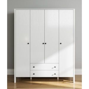 Dulap pentru haine, Cordelia, FRN-20013, 160x194 cm, PAL, Maro/Alb imagine