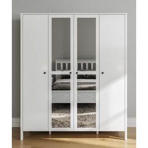 Dulap pentru haine, Cordelia, FRN-20018, 180.8x215x59 cm, PAL, Maro/Alb imagine