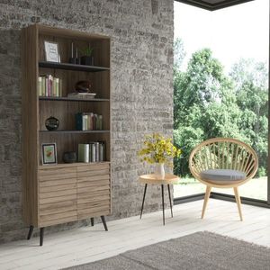 Corp biblioteca, Cordelia, FRN-7009, 80x190x29 cm, PAL, Maro imagine