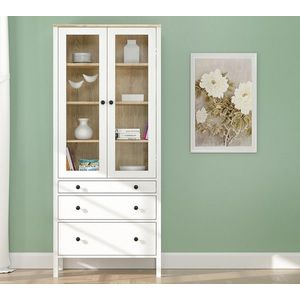Corp biblioteca, Cordelia, FRN-20069, 83x194x35 cm, PAL, Maro/Alb imagine