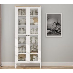 Corp biblioteca, Cordelia, FRN-20074, 83x194x35 cm, PAL, Maro/Alb imagine