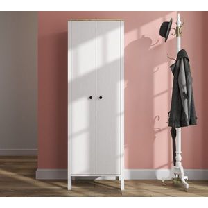 Cuier de perete, Cordelia, FRN-20080, 63x190x38 cm, PAL, Maro/Alb imagine