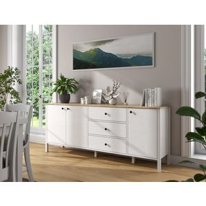 Consola, Cordelia, FRN-20009, 200x82x44 cm, PAL, Maro/Alb imagine