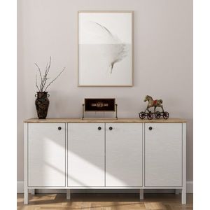 Consola, Cordelia, FRN-20007, 160x82x44 cm, PAL, Maro/Alb imagine