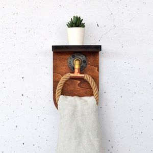 Raft de perete, Evila Originals, Cop059, 16x11x25 cm, Lemn, Maro imagine