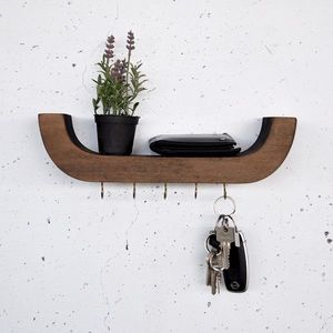 Raft de perete, Evila Originals, Raf289, 33x11x7 cm, Placaj, Lemn imagine
