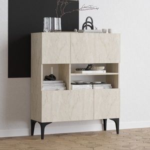 Consola, Elegance, Krista, 100x35x125 cm, PAL, Travertin imagine