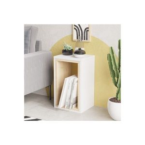 Masuta, Elegance, Nancy, 30x50x25 cm, PAL, Stejar Safir / Alb imagine