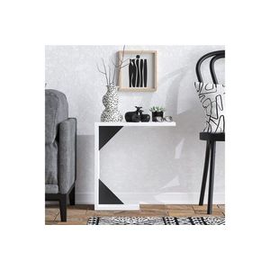 Masuta, Elegance, Zoey, 40x54x30 cm, PAL, Alb/Negru imagine