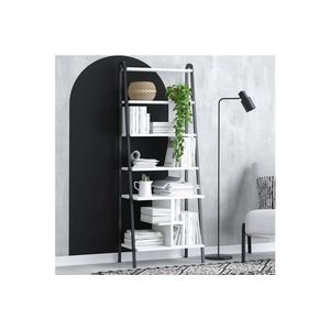 Corp biblioteca, Elegance, Bruno, 64x170x35 cm, PAL, Alb/Negru imagine