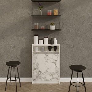 Masa pliabila, Elegance, Bracked, 70x96x15 cm, PAL, Marmura Carrara imagine