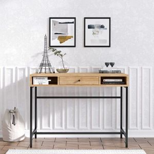 Birou, Elegance, Berry, 100x75x60 cm, PAL, Stejar safir / negru imagine