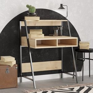 Birou, Elegance, Class, 79x100x50 cm, PAL, Stejar safir / negru imagine