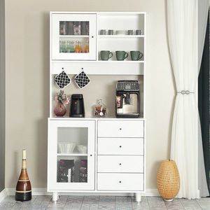 Dulap multifunctional, Comforty, Grano 96, 96x187x40 cm, PAL, Alb imagine