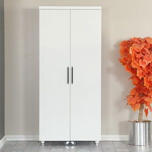 Dulap multifunctional, Comforty, Guzzo, 80x180x42 cm, PAL, Alb imagine