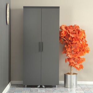 Dulap multifunctional, Comforty, Guzzo, 80x180x42 cm, PAL, Antracit imagine