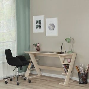 Birou, Comforty, Lungo, 140x73x60 cm, PAL, Stejar deschis imagine