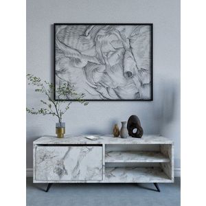 Comoda TV, Mod Design, Maku, 120x47x35 cm, PAL, Marmura Ephesus imagine