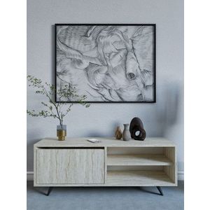Comoda TV, Mod Design, Maku, 120x47x35 cm, PAL, Travertin imagine