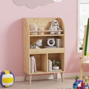 Corp biblioteca, Puqa Design, Minola, 60x102x30 cm, PAL, Maro imagine
