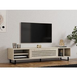Comoda TV, Puqa Design, Safir, 160x35x40 cm, PAL, Travertin imagine