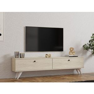 Comoda TV, Puqa Design, Paris, 160x40x25 cm, PAL, Travertin imagine