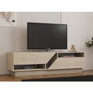 Comoda TV, Puqa Design, Koza, 160x45x40 cm, PAL, Travertin imagine