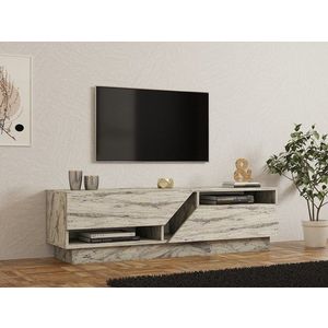 Comoda TV, Puqa Design, Koza, 160x45x40 cm, PAL, Marmura Freesia imagine