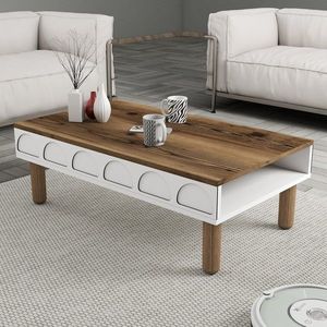 Masuta de cafea, Hommy Craft, Bohem 852, 180x35 cm, PAL, Alb imagine