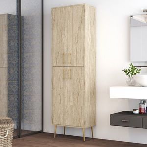 Dulap multifunctional, Hommy Craft, Berlin A, 60x200x35 cm, PAL, Travertin imagine