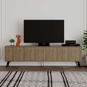 Comoda TV, Decortie, Dune, 180x50x29 cm, PAL, Maro imagine