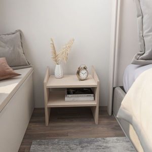 Noptiera, Zena Home, Adin, 45x45x35 cm, PAL, Bej imagine