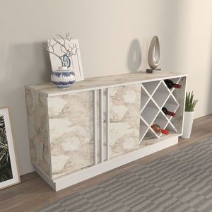 Bufet, Zena Home, Luna, 148x70x40 cm, PAL, Alb / Efes imagine