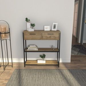 Dulap, Zena Home, Latho, 90x92x30 cm, PAL, Stejar imagine