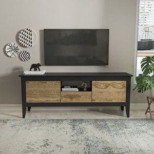 Comoda TV, Zena Home, Verde Modern, 150x59x35 cm, PAL, Stejar negru / Oud imagine