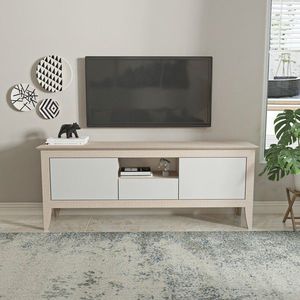 Comoda TV, Zena Home, Verde Modern, 150x59x35 cm, PAL, Bej/Alb imagine