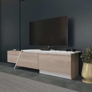 Comoda TV, Zena Home, Zonas, 180x28 cm, PAL, Cordoba / Alb imagine