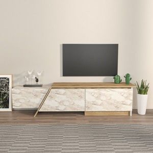 Comoda TV, Zena Home, Zonas, 180x28 cm, PAL, Stejar Oud / Efes imagine