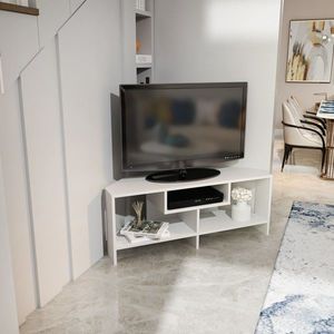 Comoda TV, Zena Home, Maldiv, 120x46 cm, PAL, Alb imagine