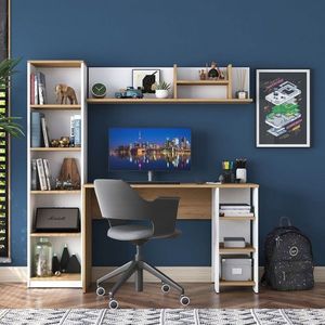 Birou, Rani, HA125, 160x161 cm, PAL, Nuc/Alb imagine