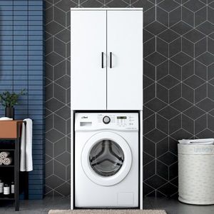 Dulap masina de spalat, Rani, KD110, 65x181 cm, PAL, Alb imagine