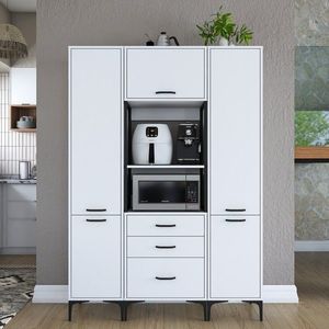 Dulap multifunctional, Rani, JE145, 140x198 cm, PAL, Alb imagine