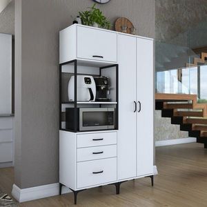 Dulap multifunctional, Rani, JE142, 120x198 cm, PAL, Alb imagine