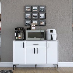 Dulap multifunctional, Rani, JE136, 120x78 cm, PAL, Alb imagine