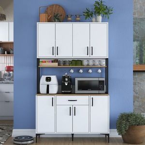 Dulap multifunctional, Rani, JE127, 120x198 cm, PAL, Nuc/Alb imagine