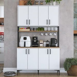 Dulap multifunctional, Rani, JE173, 120x198 cm, PAL, Nuc/Alb imagine