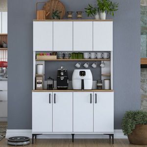 Dulap multifunctional, Rani, JE176, 120x184 cm, PAL, Nuc/Alb imagine