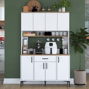 Dulap multifunctional, Rani, JE177, 120x184 cm, PAL, Alb imagine